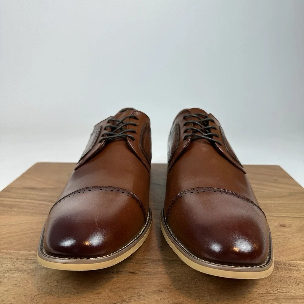 New Mens Stacy Adams Dickinson Cap Toe Oxford Leather Dress Shoes Size 14 D‎